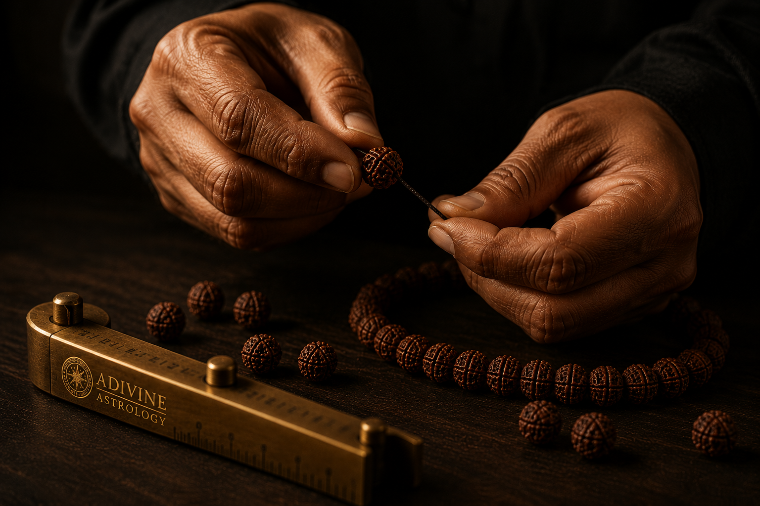 Crafting Traditional Rudraksha Mala - Adivine Astrology